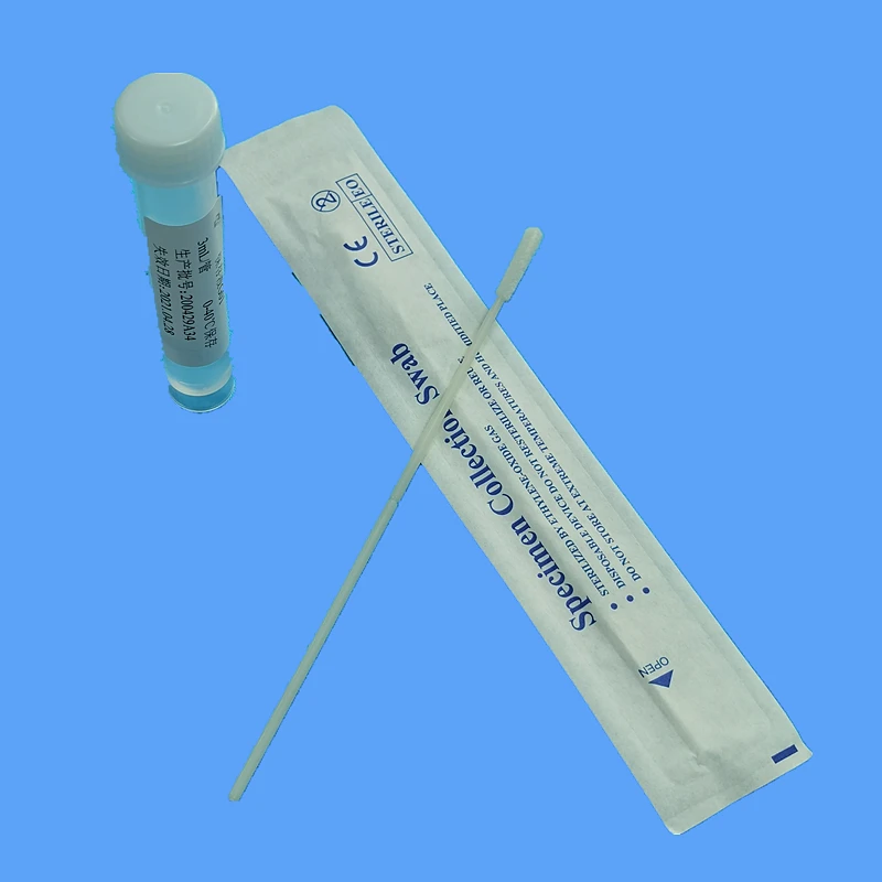 
Factory Wholesale polystren swab Oral Oropharyngeal Flocked swabvtm Swabs with Transport 10ml test tube 