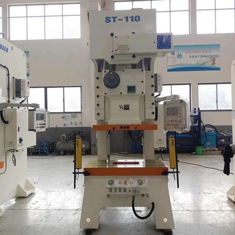 pneumatic  name plate iron worker leather level sheet mechanical press and feeder metal hole mold crank press punching machine