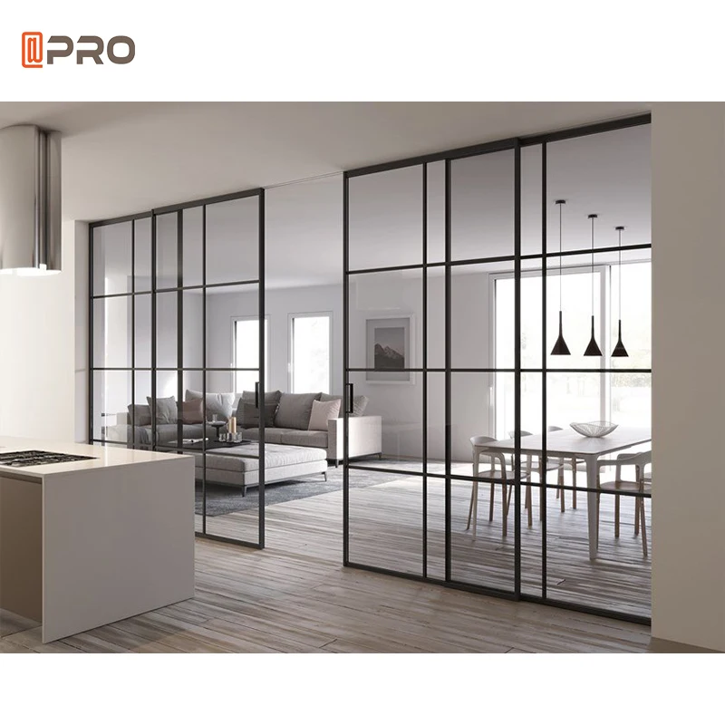 Glazed Decorative Fire Rated Glaze China Double Commercial Water Proof Tempered As2047 Safe Glass Aluminium Sliding Door