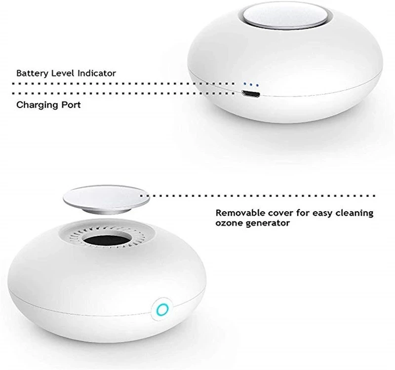 QiYu Hot sale Portable Mini Rechargeable Air Purifier Ozone Generator for Shoe Cabinet