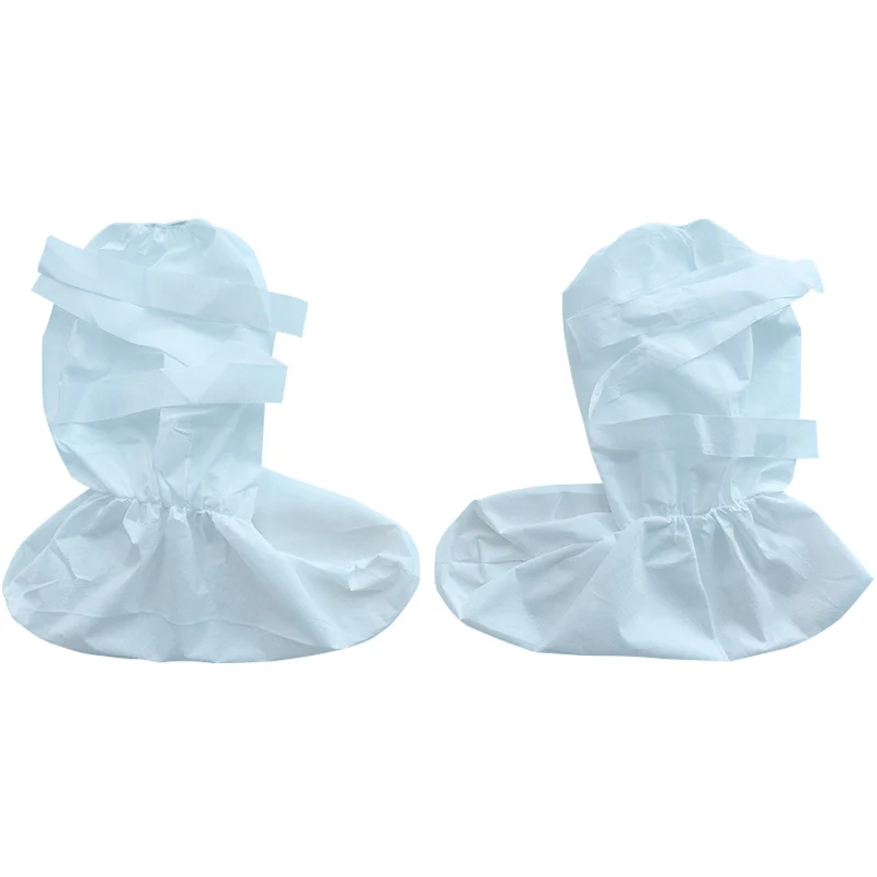 MDR 2017/745 Anti-skid Customized Disposable Surgical Booties Medical Boots Cover SMS Shoe Cover With Strips and PVC Sole