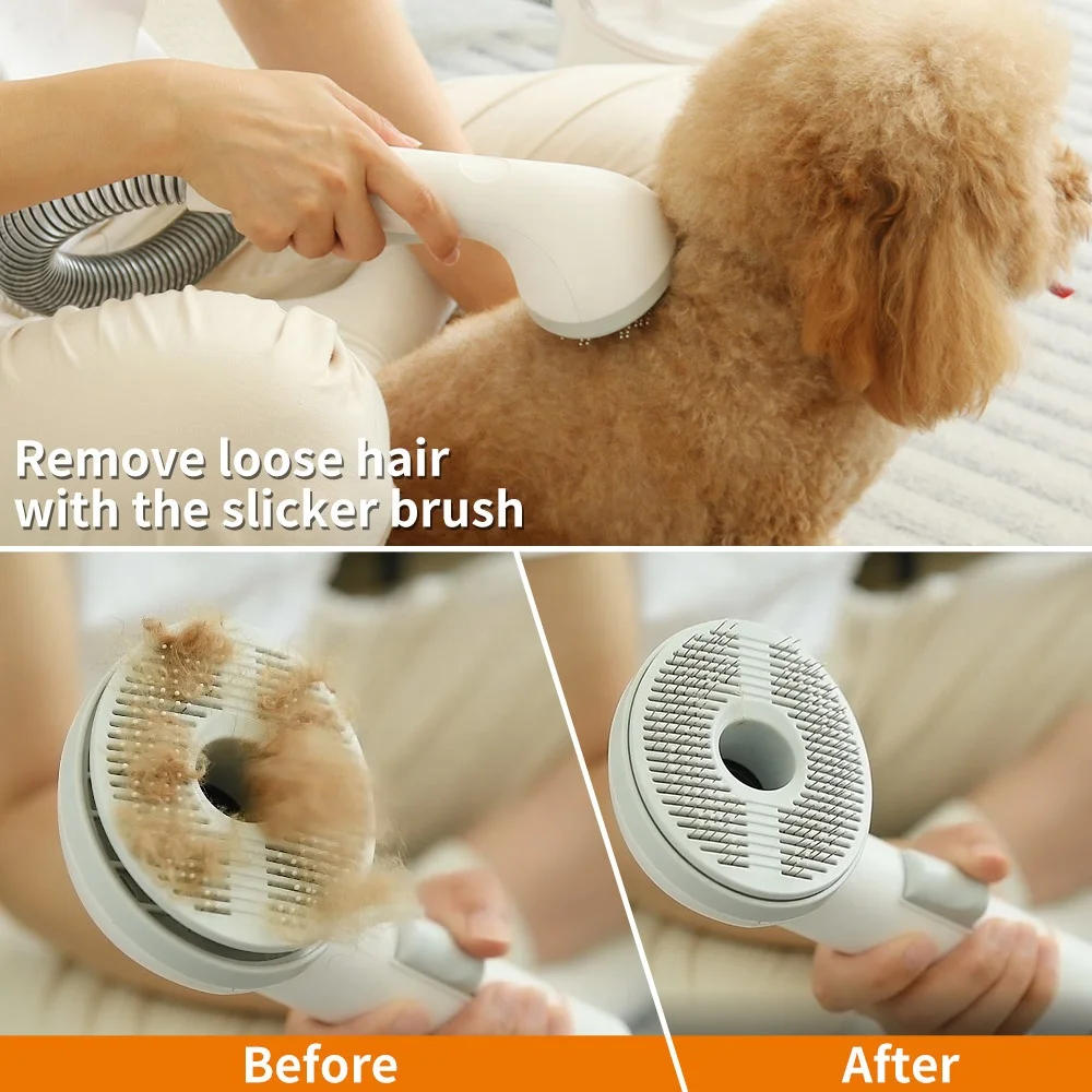 Pet Vacuum Cleaner Electric Hair Fur Cleaning Grooming Slicker Deshedding Brush Kit For Dog And Cat Vacuum Cleaner