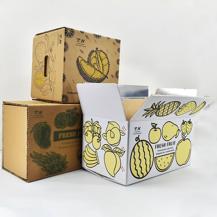 Custom Insulated Shipping Boxes Cold Chain Insulated Packaging Boxes for Fresh Vegetables and Fruits Carton Boxes for Chocolate
