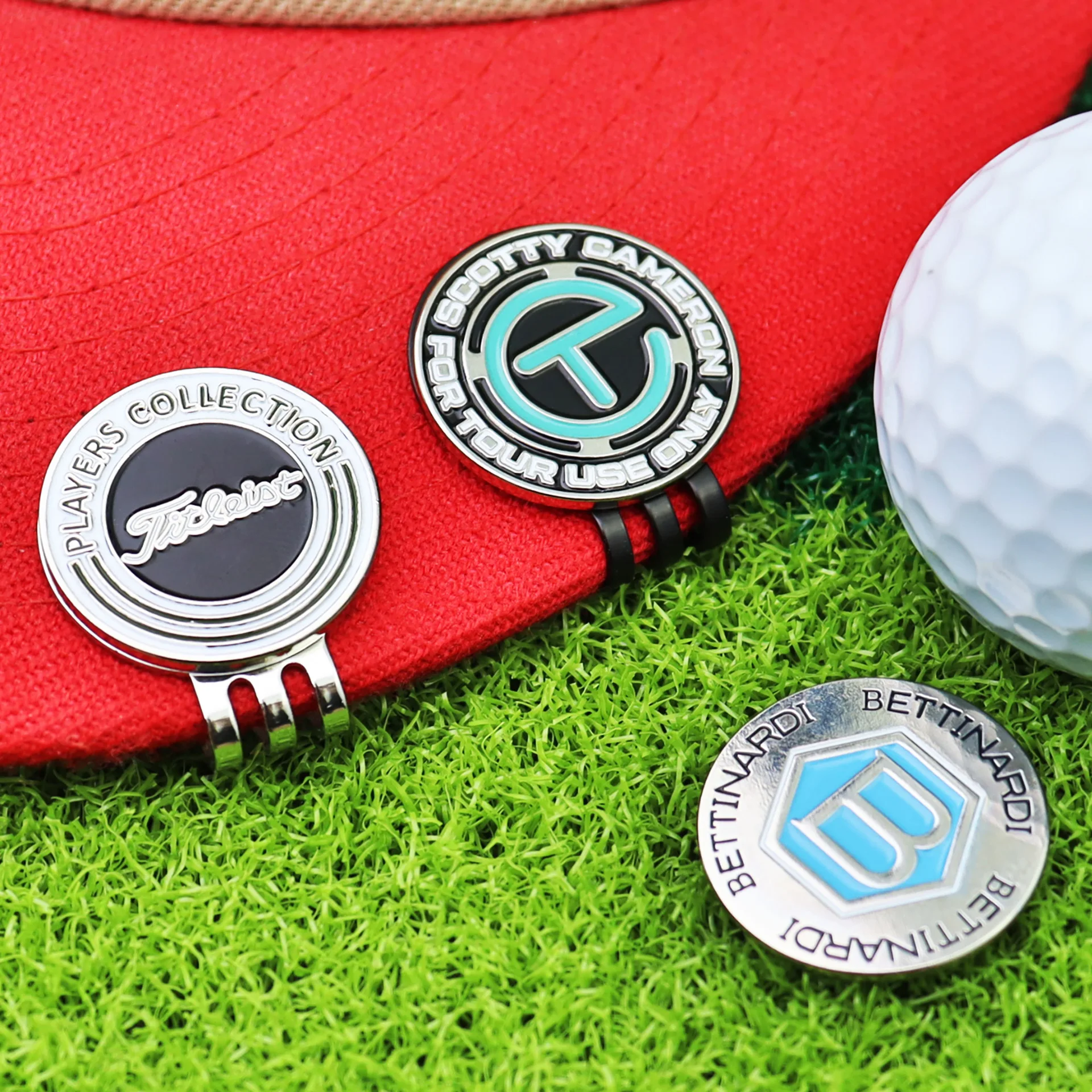 Customizable exquisite golf cap decoration clip Wholesale more golf ball marker hat clip golf accessories