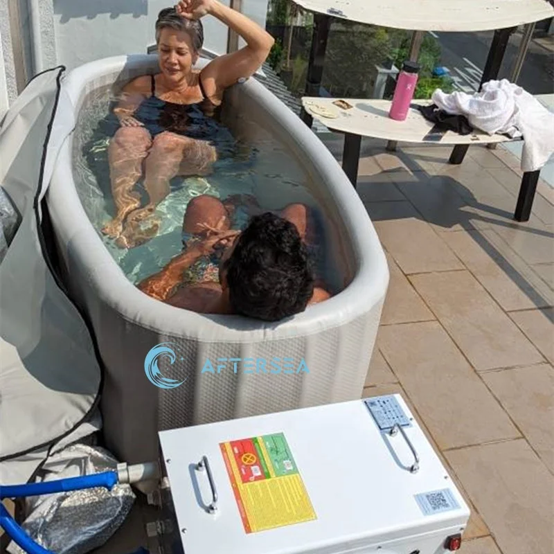Portable PVC Inflatable Folding Adult Ice Bath Tub Fitness Men Ice Water Soaking Bathtub for two person