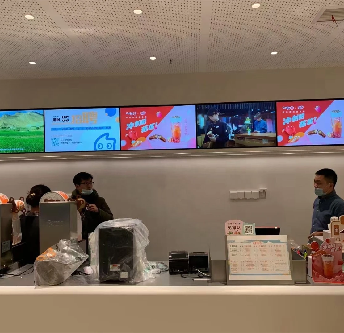 Hanging Wall Mounted Hd Screen Lcd Advertising Display Electronic Digital Menu Board For Restaurant/cafe Shop