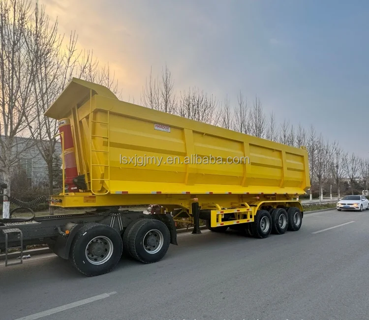 stone coal sand 4Axle 16 Wheels 40cbm Rear Hydraulic Lifting  TipTipper rear end dump tipper Semi Trailer