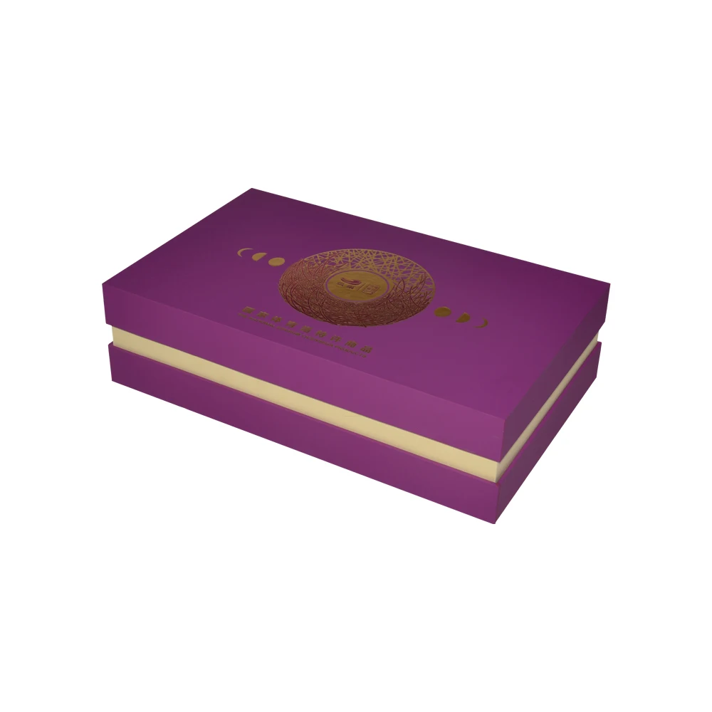 Custom Logo Gold Foil Printing Paper Cardboard 2 Piece Lid and Base Birdnest Gift Packaging Box with Luxury Silk Satin Lining