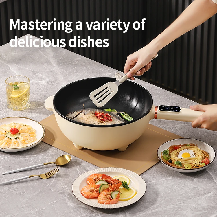 Hot-pot Household Multifunction ElectricHot Pot Steak Frying Pan Non-Stick CookerElectric Cooking Pot Mini Electric Frying