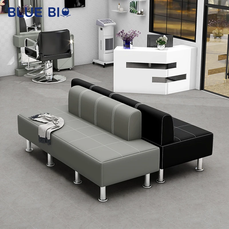 Beauty Salon Waiting Room Sofa Leather Office Sofa Waiting Benches Hair Beauty Spa Salon Sofa