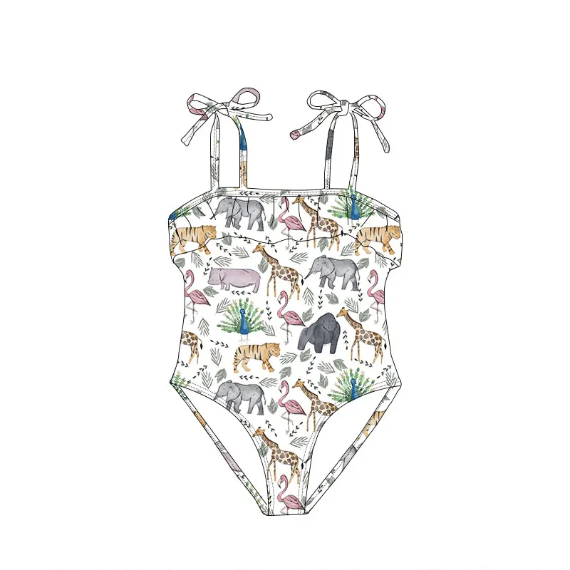 Baby Swimsuit girls Baby one-piece Bikini girls Cute quick dry halter kids swimsuit