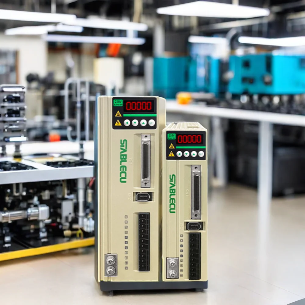 220V single phase 750W 1000w 1.5kw AC servo motor and drive kit with 17 bit encoder driver and servo motor with reducer 3000RPM