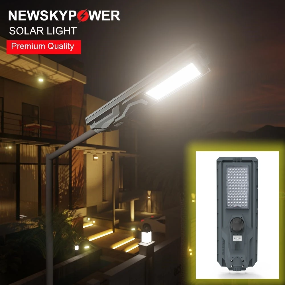 2024 Project High Lumen 800W 1200W Solar Battery Lighting Dusk to Dawn Led Street Light Lamp IP65 For Road Outdoor Pathway