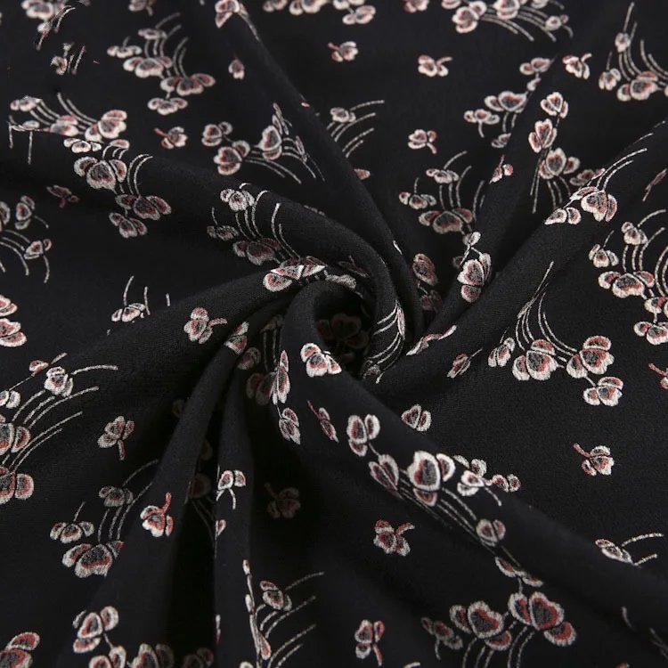 Высококачественная вискозная ткань из крепа с принтом для женских платьев