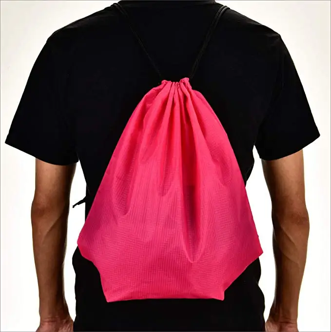 Custom Logo eco friendly Sport Gym Nylon sport Drawstring Bag