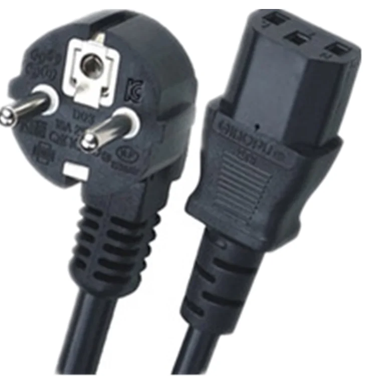 Европейская вилка CEE 7/7 Schuko для питания IEC 60320 C5 ШТЫРЬКОВАЯ Cord2 удлинитель европейского стандарта штепсельная