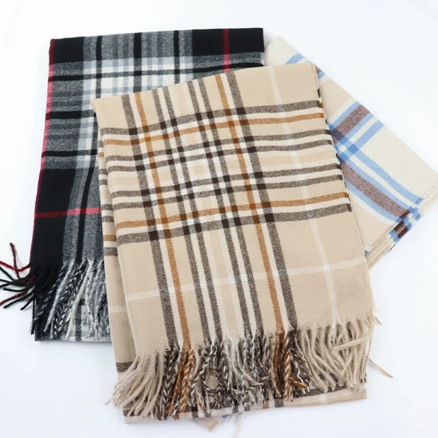 Custom acrylic cashmere pashmina mohair fabric Classics Tassel woven Scarves Shawl Warm Long Winter luxury Scarf for women