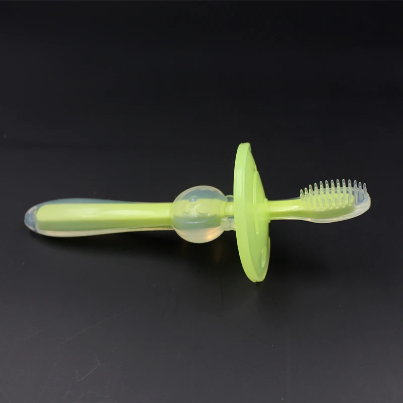 Capable Manufacturer Transparent Blue Handle Baby Silicone
