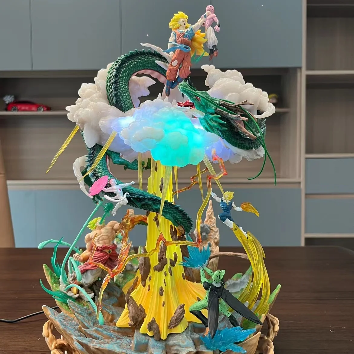 Yubon New Arrivals DBZ Action Figure 38cm Huge Model Toys Anime Goku Saiyan Buu Action Collectible Dragon Balls PVC Figure Toy