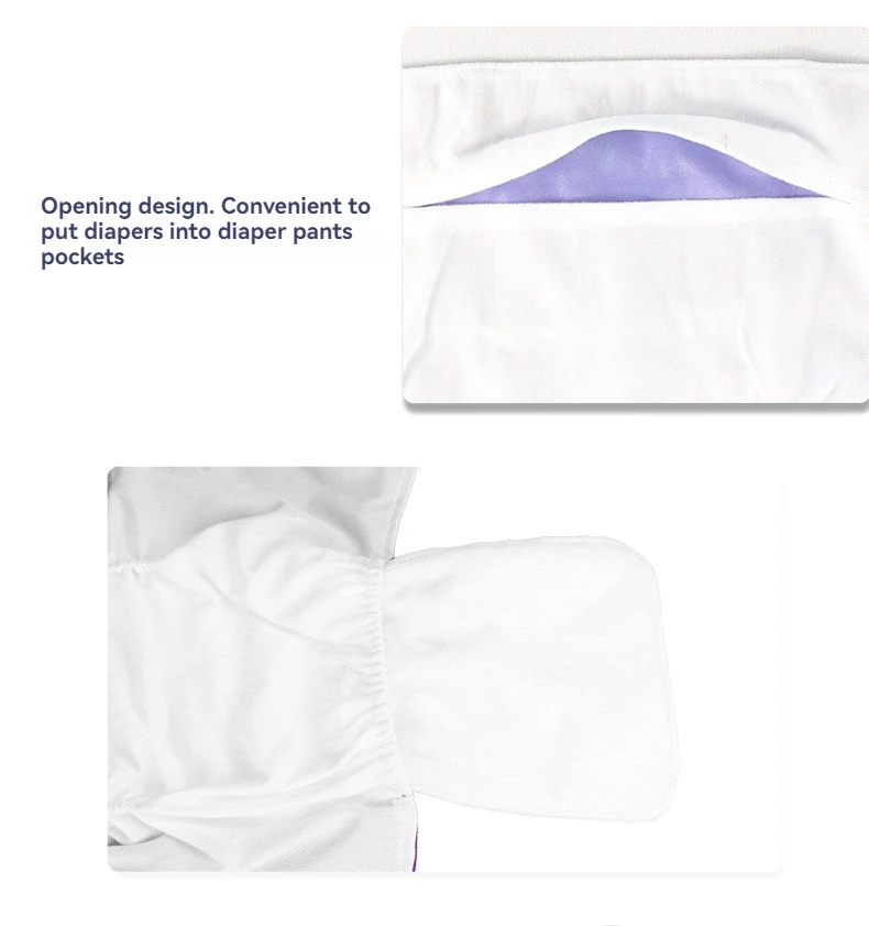 2Pcs Adult Diaper Diaper For The Elderly Incontinence Washable Underwear Leak Proof Reusable Adult Diaper For 35-90Kgs People