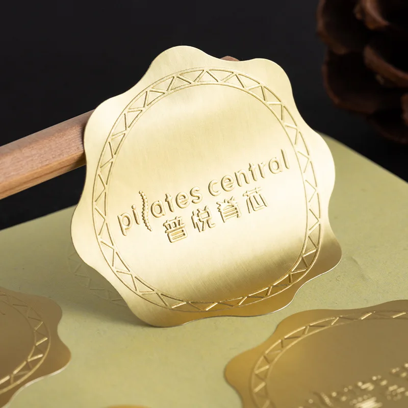 Waterproof Luxury Transfer 3d Embossed Metallic Silver Label Stickers Custom Gold Foil Logo Metal Stickers