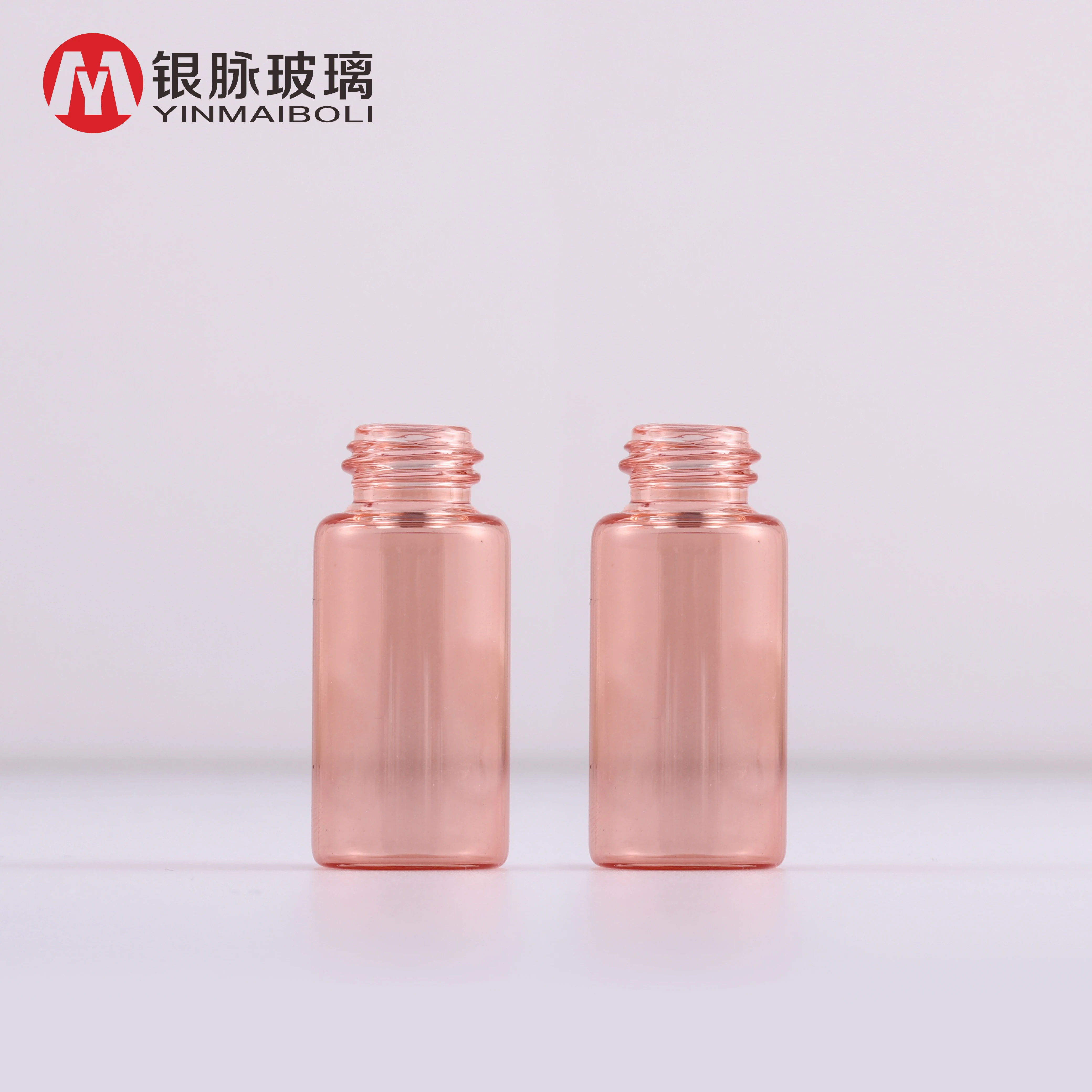 Empty rose gold mini dropper vial sample glass perfume bottle with Honeycomb ring dropper lid