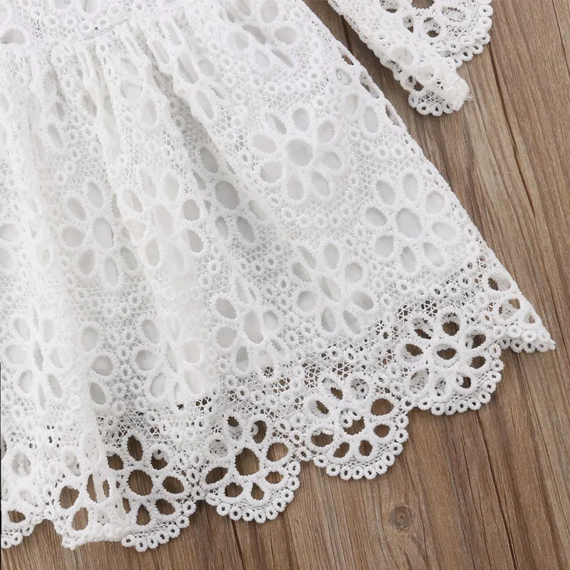 Лидер продаж 2021 одежда для дочери модное ажурное платье с