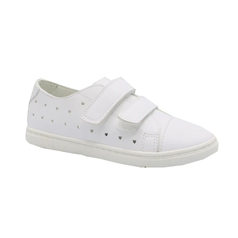 2021 Wholesale Fashionable Low Price Boys Girls All White Kids Sneakers  school shoes Children Shoes