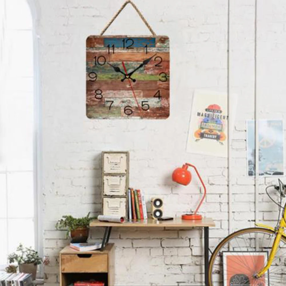 Designer Retro Hanging Clock Modern Style Wall Clock For Living Room With Art Picture