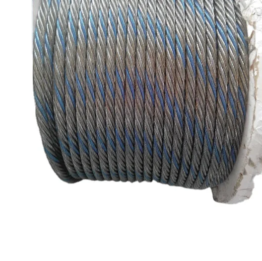 6x37 Ungalvanized Marine Rope Steel Wire Rope with Grease for Marine Lifting Rope Equipment 45# /60#/70# High Carbon Steel 5 Ton