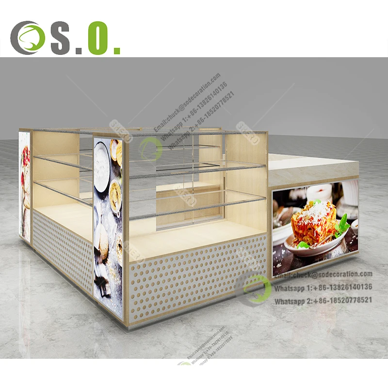LUX Customized Modern Sweet Food Display Mall Kiosk Stand Candy Shop Interior Design