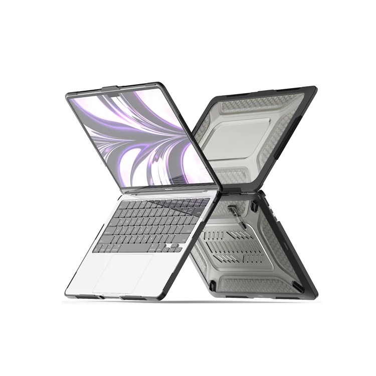 Factory Price PC and TPU Hard Shell Laptop Case Cover For Mac Book Air 13.6