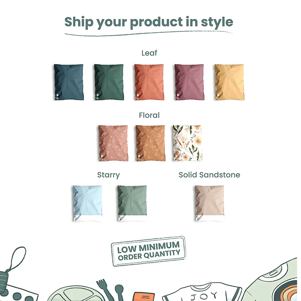 Hot selling wholesale 100% biodegradable sustainable cornstarch ecofriendly disposable fashion compostable colorful mailing bags