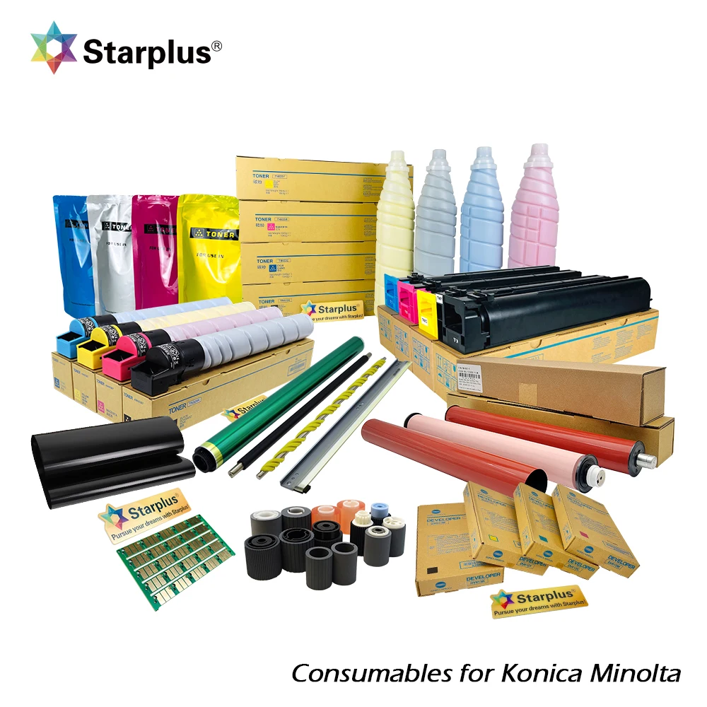 Starplus Compatible Toner Cartridge For Konica Minolta Bizhub TN613 TN619 TN622 TN321 TN328 TN615 TN616 TN324 color