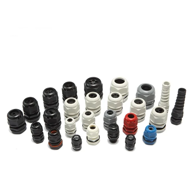 Black/Grey IP68 90 Degree Elbow Waterproof Nylon Bending Angle Cable Gland