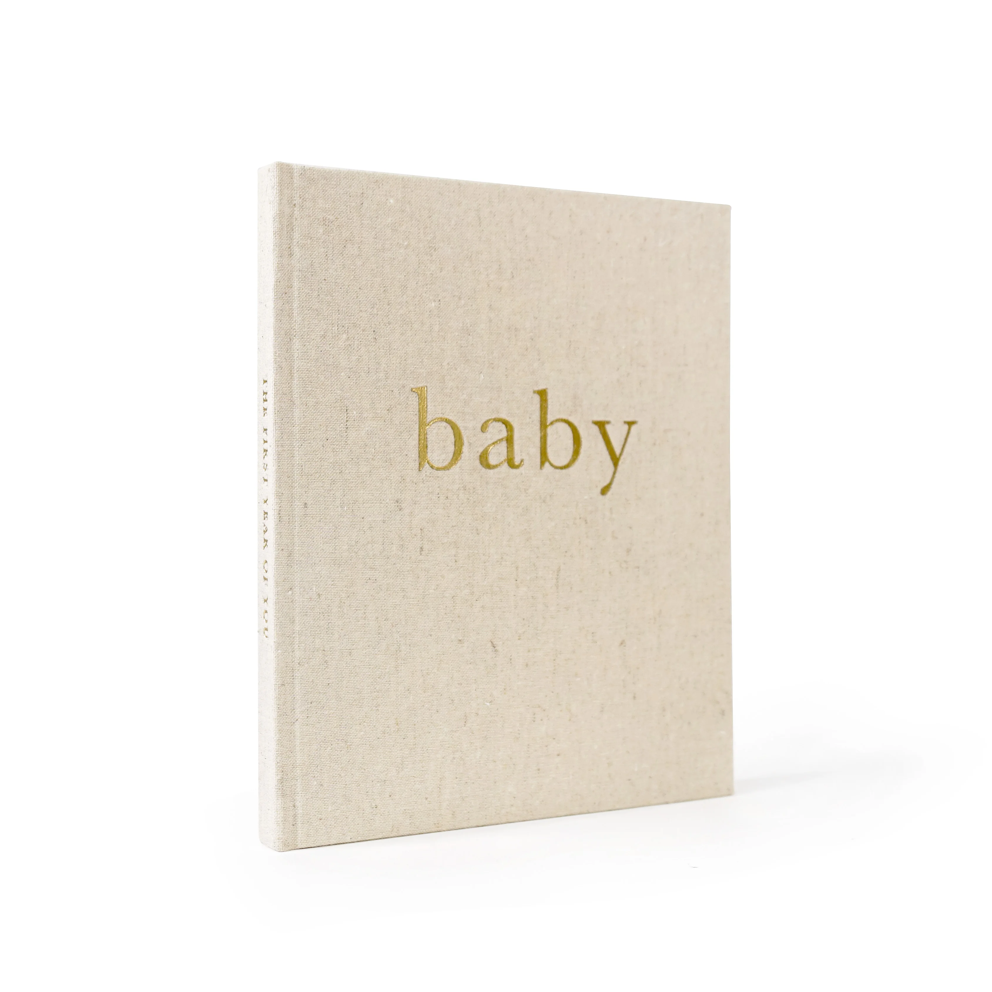 2024 New Products Linen Cover Hot Stamping Notebook Diary Hardcover Baby Journals My First Year Memory Baby Book With Ribbon