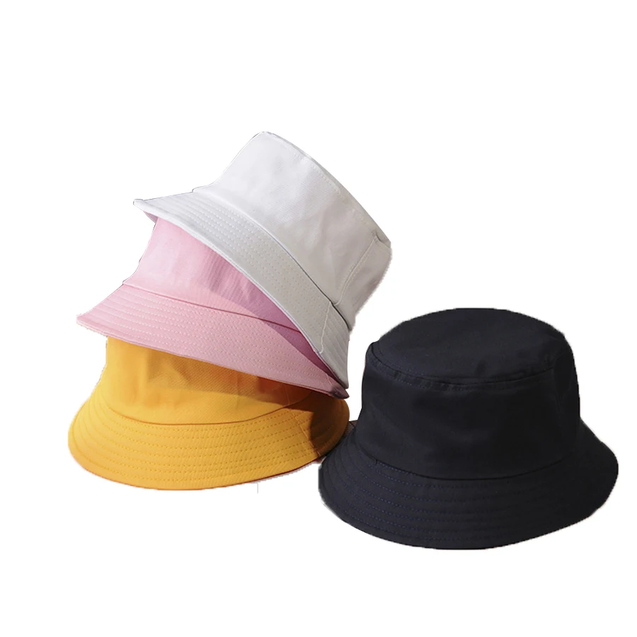 
New Unisex Cotton Bucket Hats Women Summer Sunscreen Panama Hat Men Pure Color Sunbonnet Fedoras Outdoor Fisherman Hat Beach Cap 