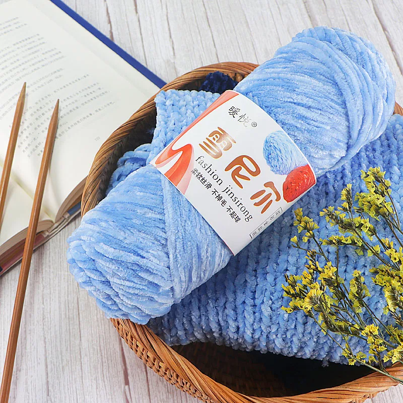RongMeiXuan 1ply 100 г синельная пряжа бархат пряжи вязание крючком мягкая
