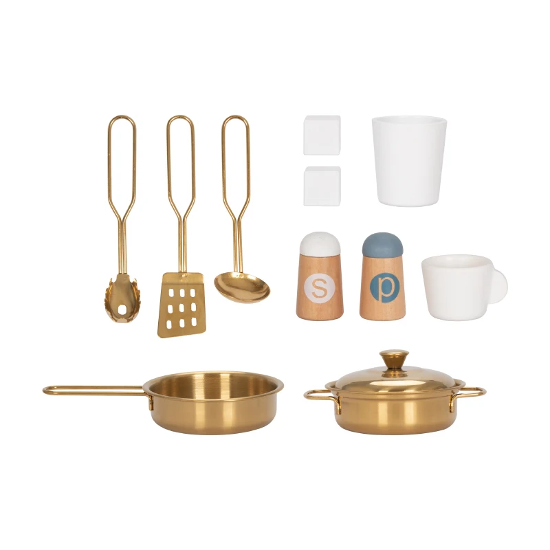 Blue dinner night kitchen set Dishwasher and oven pretend play set role play scene toy large for kids