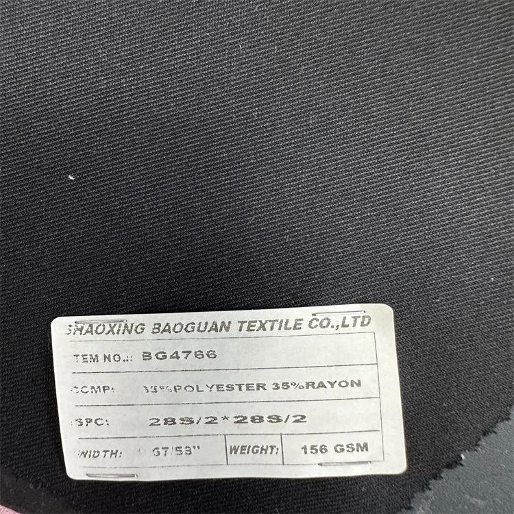 65%  polyester 35% rayon