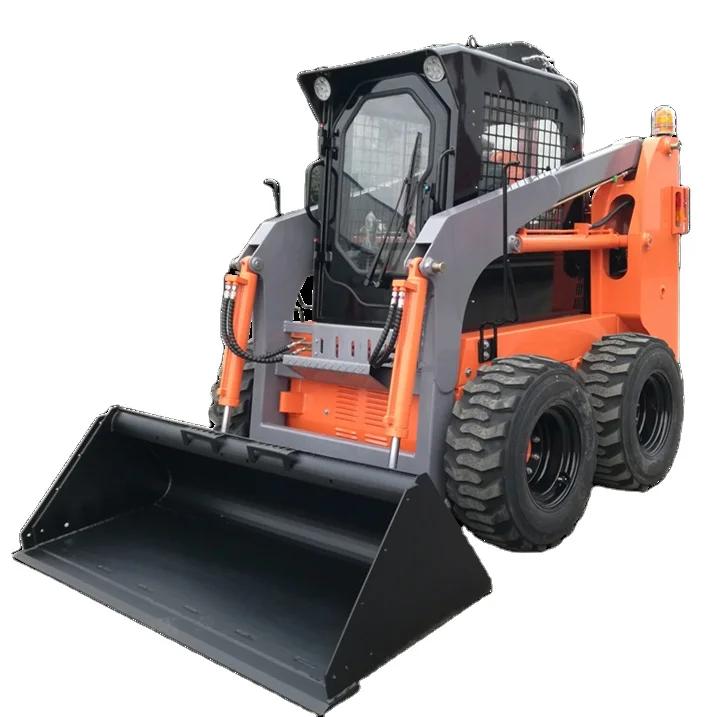 EURO5 CE EPA Mini Skid Steer Wheeled Loader with 37KW Powerful Diesel Engine