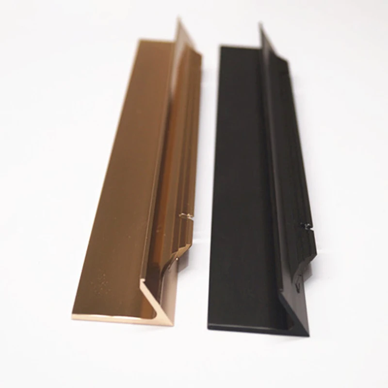 Invisible Hidden Long Hardware Cabinet Kitchen Furniture Concealed L Shape Handle