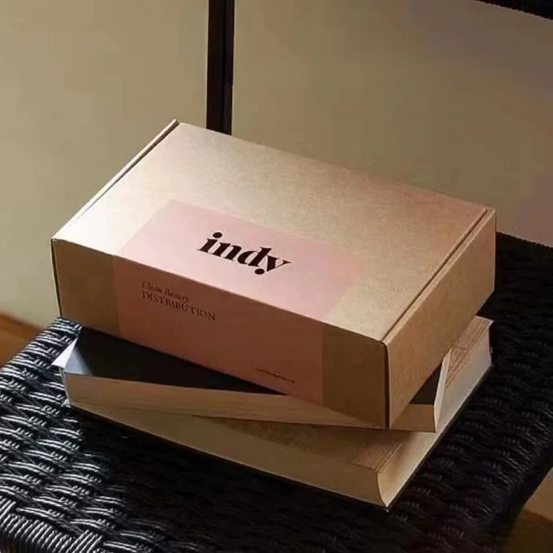 Custom Kraft Paper Corrugated Boxes for Apparel Clothes Packaging Matt Lamination Foil Specifications for Mailing & Shipping