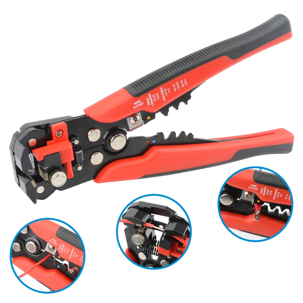 Professional Electrician Wire Tool Cable Wire Stripper Cutter Crimper Automatic Crimping Stripping Plier
