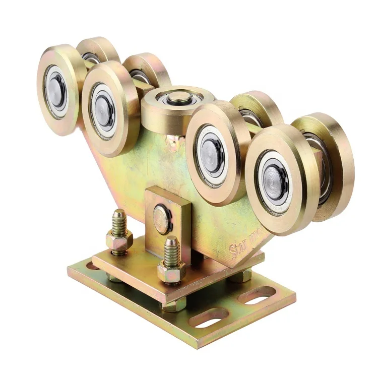 motor automatic black steel wheels for sliding swing garden gate hardware cantilever wheel carriage