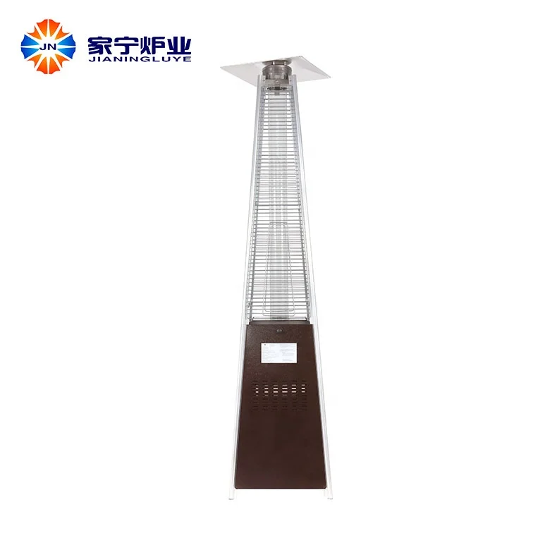 Factory supplier butane stainless steel tower pyramid gas flame patio heater