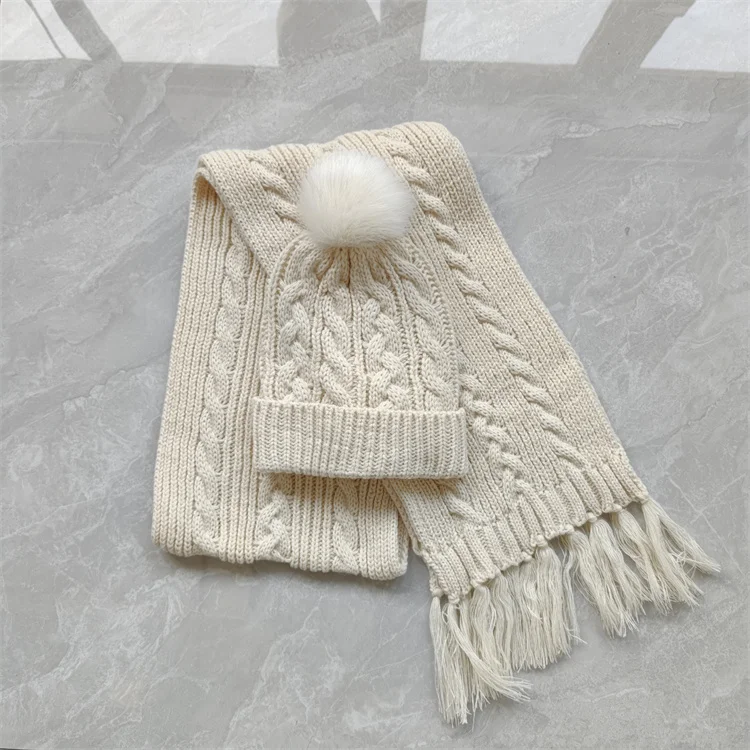 High Quality Unisex Hat And Scarf Set Black Blue Red Winter Designer Hats And Scarf Sets