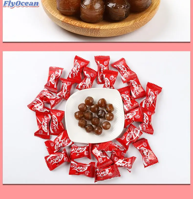 High Quality Wanhe Cola Flavored Soda Hard Candy Exotic Snacks for Kids in Bag Packaging