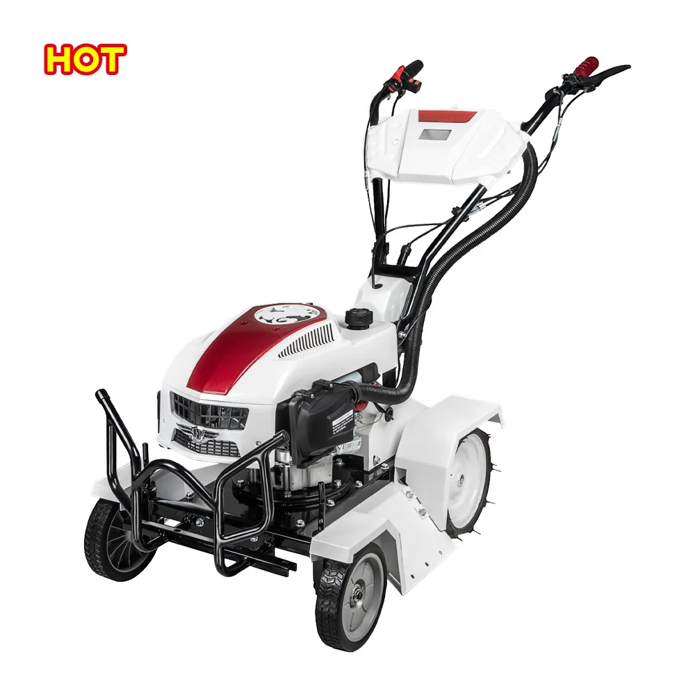 Chinese top selling 5.5hp gasoline+electric  Remote controlled robot grass bush mower agricultural lawn mower