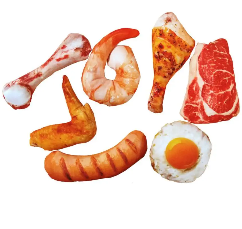 Hot Selling Pet Toys 3D Simulation Fruit and Vegetable Bite Resistance Plush Cat Toys Dog Toys